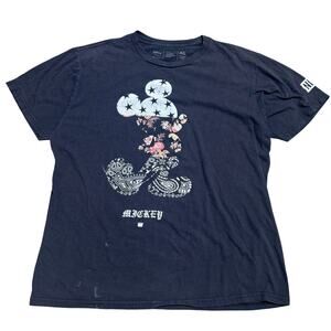 DISNEY DISNEYLAND NEFF SHIRT XL EXTRA LARGE BLACK STAINS HOLE VINTAGE MICKEY